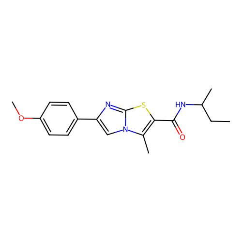 N-(sec-butyl)-6-(4-methoxyphenyl)-3-methylimidazo[2,1-b]thiazole-2-carboxamide structure