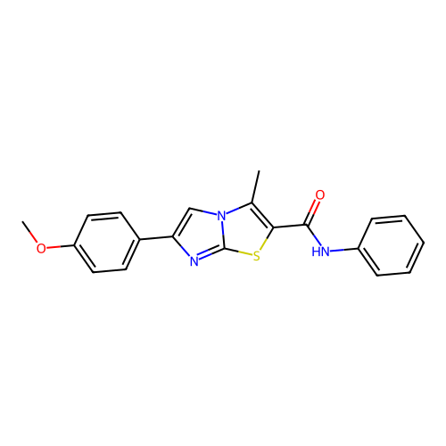 6-(4-methoxyphenyl)-3-methyl-N-phenylimidazo[2,1-b][1,3]thiazole-2-carboxamide structure