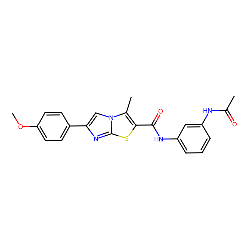 N-(3-acetamidophenyl)-6-(4-methoxyphenyl)-3-methylimidazo[2,1-b][1,3]thiazole-2-carboxamide structure