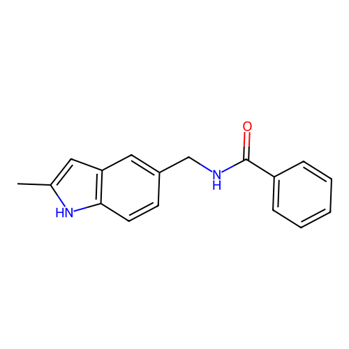 N-[(2-methyl-1H-indol-5-yl)methyl]benzamide structure