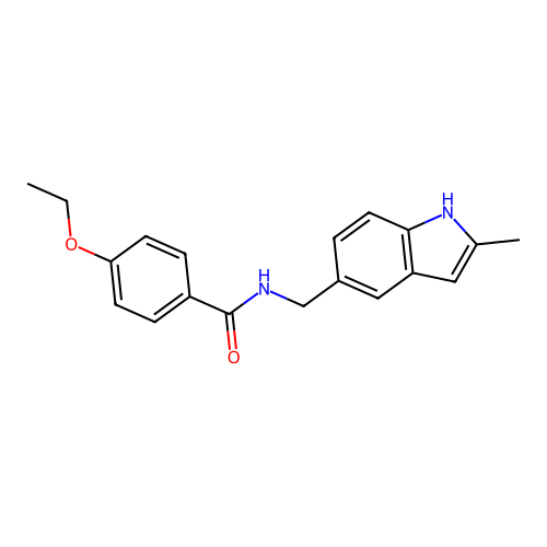 4-ethoxy-N-[(2-methyl-1H-indol-5-yl)methyl]benzamide structure