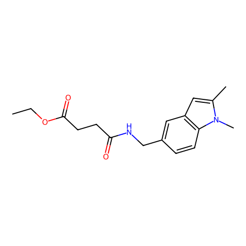 Ethyl 4-[(1,2-dimethylindol-5-yl)methylamino]-4-oxobutanoate structure