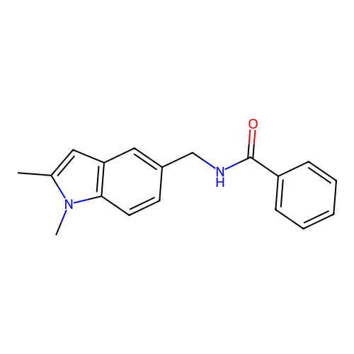 N-[(1,2-dimethylindol-5-yl)methyl]benzamide structure