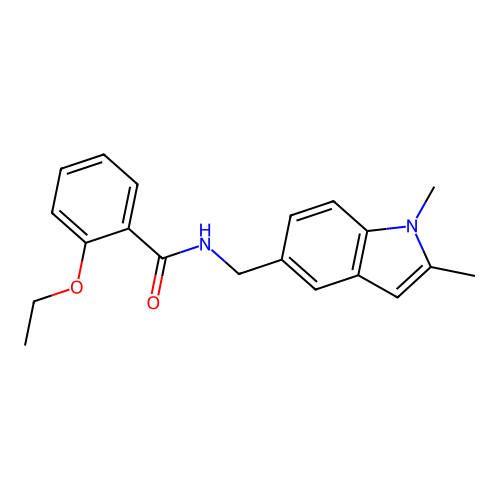 N-[(1,2-dimethylindol-5-yl)methyl]-2-ethoxybenzamide structure