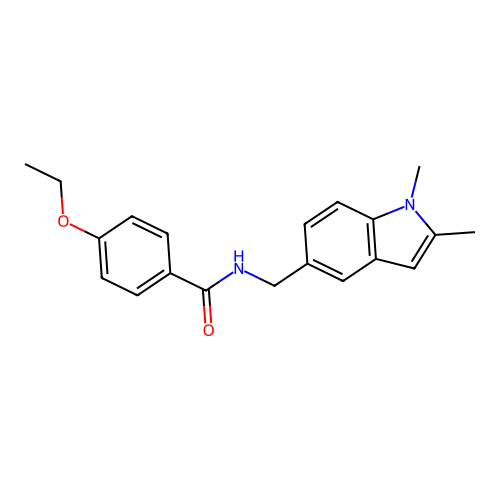 N-[(1,2-dimethyl-1H-indol-5-yl)methyl]-4-ethoxybenzamide structure