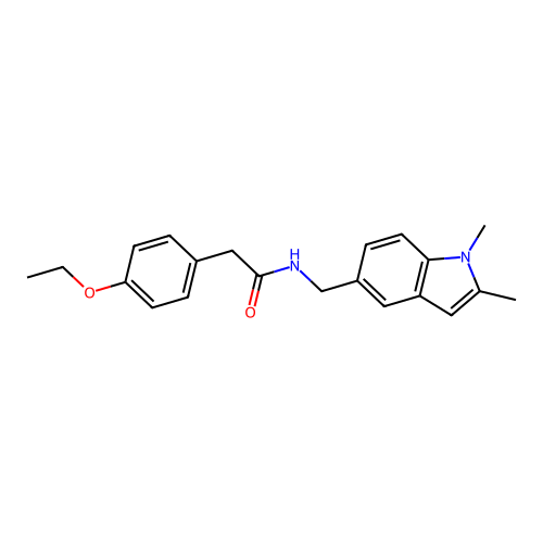 N-((1,2-dimethyl-1H-indol-5-yl)methyl)-2-(4-ethoxyphenyl)acetamide structure