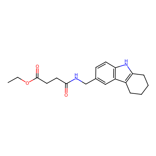 ethyl 4-oxo-4-(((2,3,4,9-tetrahydro-1H-carbazol-6-yl)methyl)amino)butanoate structure