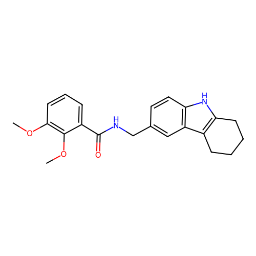 2,3-dimethoxy-N-[(2,3,4,9-tetrahydro-1H-carbazol-6-yl)methyl]benzamide structure