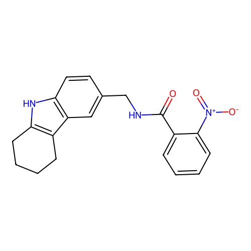 2-nitro-N-((2,3,4,9-tetrahydro-1H-carbazol-6-yl)methyl)benzamide structure