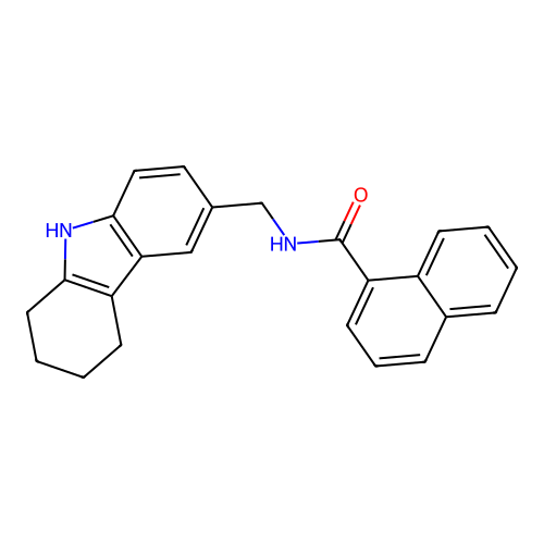 N-((2,3,4,9-tetrahydro-1H-carbazol-6-yl)methyl)-1-naphthamide structure