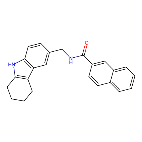 N-((2,3,4,9-tetrahydro-1H-carbazol-6-yl)methyl)-2-naphthamide structure