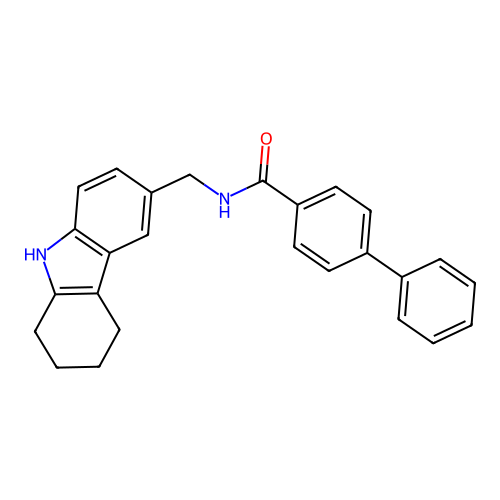 N-[(2,3,4,9-tetrahydro-1H-carbazol-6-yl)methyl]-[1,1'-biphenyl]-4-carboxamide structure