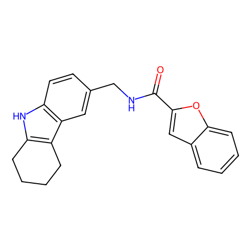 N-((2,3,4,9-tetrahydro-1H-carbazol-6-yl)methyl)benzofuran-2-carboxamide structure