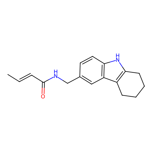 (2Z)-N-[(2,3,4,9-tetrahydro-1H-carbazol-6-yl)methyl]but-2-enamide structure