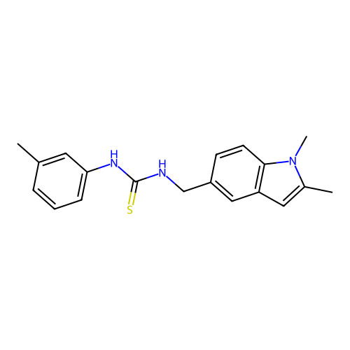 1-[(1,2-Dimethylindol-5-yl)methyl]-3-(3-methylphenyl)thiourea structure