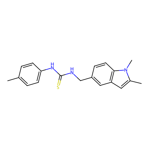 1-[(1,2-Dimethylindol-5-yl)methyl]-3-(4-methylphenyl)thiourea structure