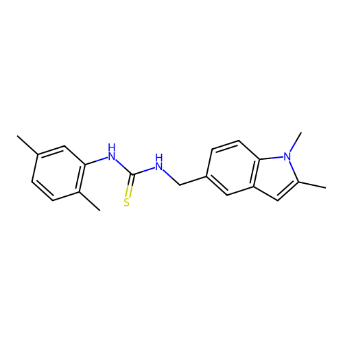 1-[(1,2-Dimethylindol-5-yl)methyl]-3-(2,5-dimethylphenyl)thiourea structure
