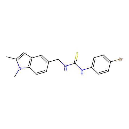 1-(4-Bromophenyl)-3-[(1,2-dimethylindol-5-yl)methyl]thiourea structure