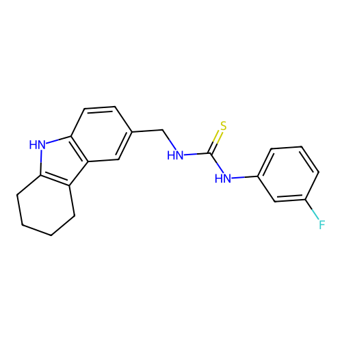 1-(3-Fluorophenyl)-3-[(2,3,4,9-tetrahydro-1H-carbazol-6-YL)methyl]thiourea structure