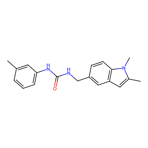 1-[(1,2-Dimethylindol-5-yl)methyl]-3-(3-methylphenyl)urea structure