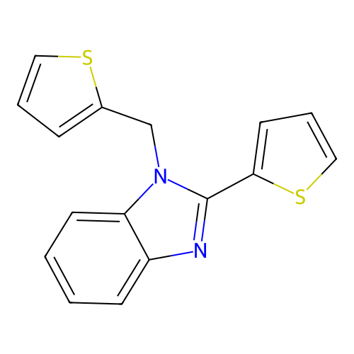 1H-Benzimidazole, 2-(2-thienyl)-1-(2-thienylmethyl)- structure