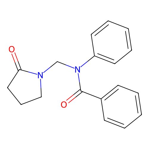 N-[(2-oxopyrrolidin-1-yl)methyl]-N-phenylbenzamide structure
