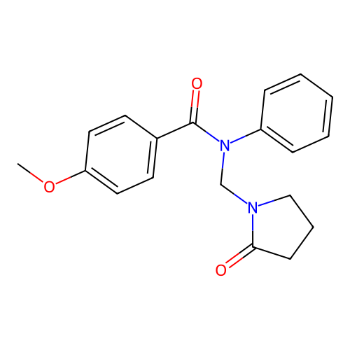4-methoxy-N-[(2-oxopyrrolidin-1-yl)methyl]-N-phenylbenzamide structure