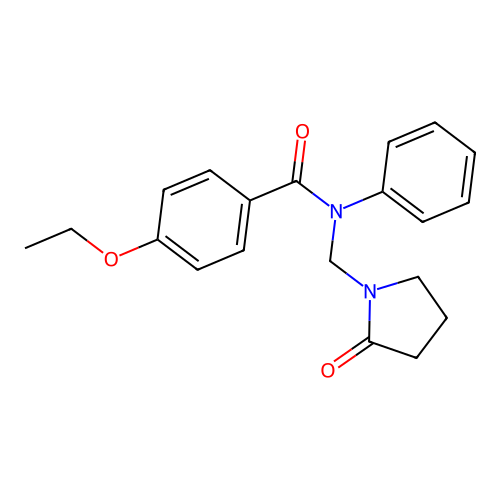 4-ethoxy-N-[(2-oxopyrrolidin-1-yl)methyl]-N-phenylbenzamide structure