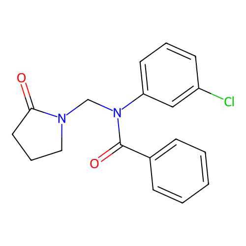 N-(3-chlorophenyl)-N-[(2-oxopyrrolidin-1-yl)methyl]benzamide structure