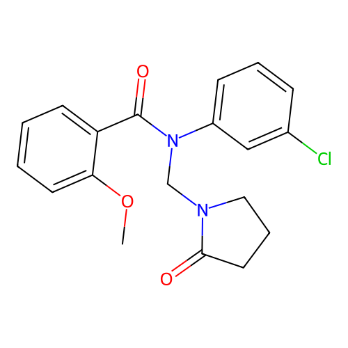 N-(3-chlorophenyl)-2-methoxy-N-[(2-oxopyrrolidin-1-yl)methyl]benzamide structure