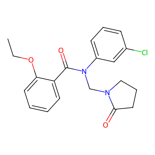N-(3-chlorophenyl)-2-ethoxy-N-[(2-oxopyrrolidin-1-yl)methyl]benzamide structure