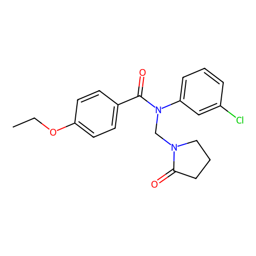 N-(3-chlorophenyl)-4-ethoxy-N-[(2-oxopyrrolidin-1-yl)methyl]benzamide structure