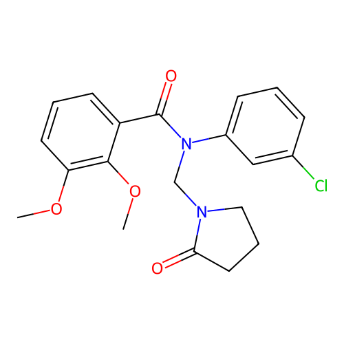 N-(3-chlorophenyl)-2,3-dimethoxy-N-[(2-oxopyrrolidin-1-yl)methyl]benzamide structure