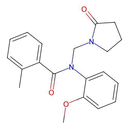 N-(2-methoxyphenyl)-2-methyl-N-[(2-oxopyrrolidin-1-yl)methyl]benzamide structure