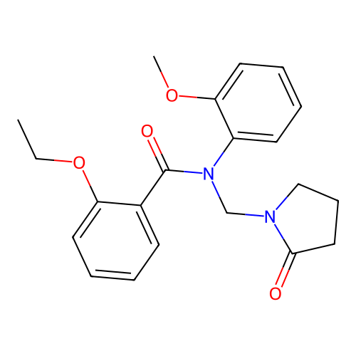 2-ethoxy-N-(2-methoxyphenyl)-N-[(2-oxopyrrolidin-1-yl)methyl]benzamide structure