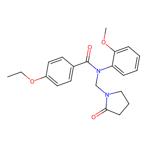 4-ethoxy-N-(2-methoxyphenyl)-N-[(2-oxopyrrolidin-1-yl)methyl]benzamide structure