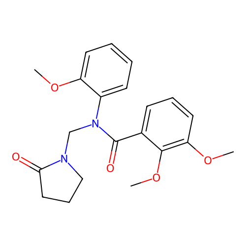 2,3-dimethoxy-N-(2-methoxyphenyl)-N-[(2-oxopyrrolidin-1-yl)methyl]benzamide structure