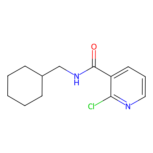 2-chloro-N-(cyclohexylmethyl)pyridine-3-carboxamide structure