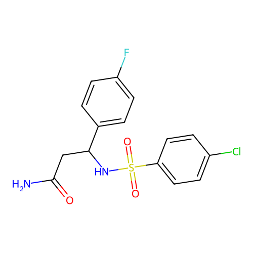 I(2)-[[(4-Chlorophenyl)sulfonyl]amino]-4-fluorobenzenepropanamide structure
