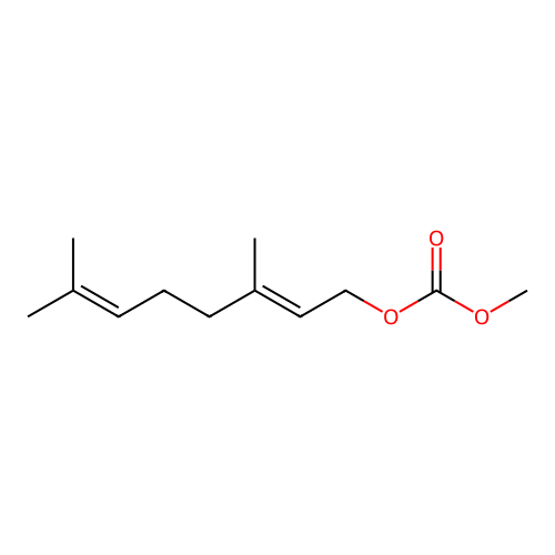 (E)-3,7-dimethylocta-2,6-dien-1-yl methyl carbonate structure