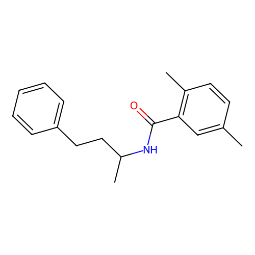 2,5-dimethyl-N-(4-phenylbutan-2-yl)benzamide structure