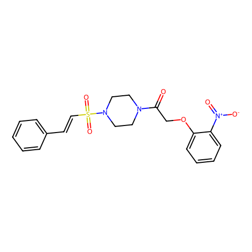 2-(2-Nitrophenoxy)-1-[4-(2-phenylethenesulfonyl)piperazin-1-yl]ethan-1-one structure