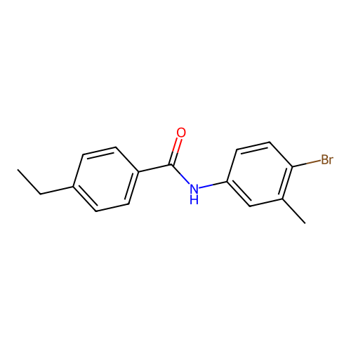 N-(4-bromo-3-methylphenyl)-4-ethylbenzamide structure