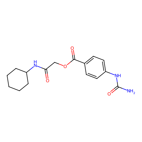 [2-(Cyclohexylamino)-2-oxoethyl] 4-(carbamoylamino)benzoate structure