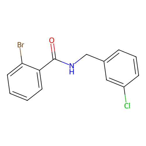 2-bromo-N-[(3-chlorophenyl)methyl]benzamide structure