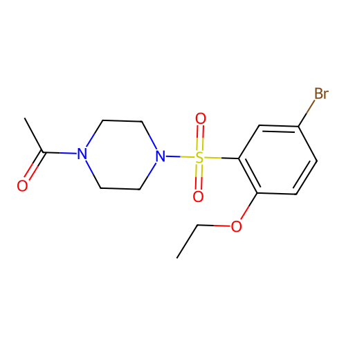 1-Acetyl-4-[(5-bromo-2-ethoxyphenyl)sulfonyl]piperazine structure