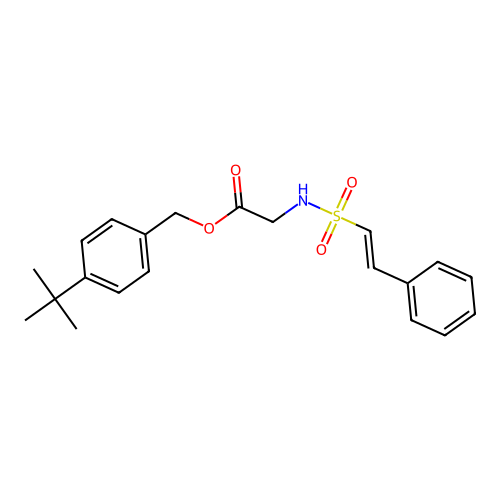 (4-Tert-butylphenyl)methyl 2-(2-phenylethenesulfonamido)acetate structure