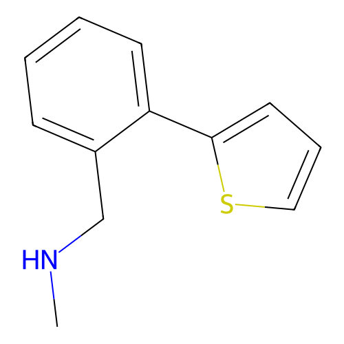 N-methyl-1-(2-thiophen-2-ylphenyl)methanamine structure