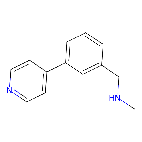 N-methyl(3-(pyridin-4-yl)phenyl)methanamine structure