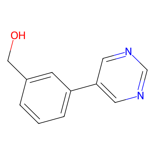 (3-Pyrimidin-5-ylphenyl)methanol structure
